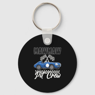 Race car birthday party racing family mawmaw pit keychain