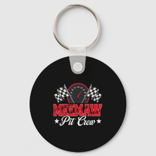 Race Car Birthday Party Racing Family Meemaw Pit C Keychain