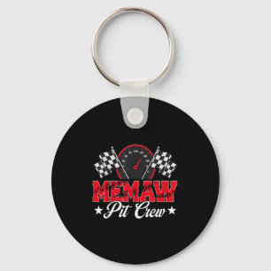 Race Car Birthday Party Racing Family Memaw Pit Cr Keychain
