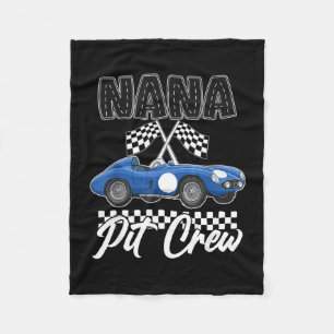 Race car birthday party racing family nana pit fleece blanket