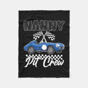 Race car birthday party racing family nanny pit fleece blanket