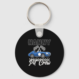 Race car birthday party racing family nanny pit keychain