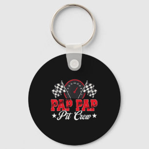 Race Car Birthday Party Racing Family Pap Pap Pit Keychain