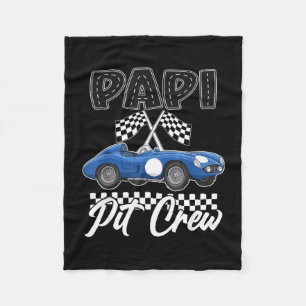 Race car birthday party racing family papi pit fleece blanket
