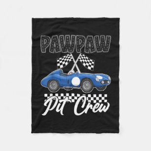 Race car birthday party racing family pawpaw pit fleece blanket