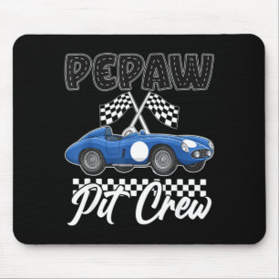 Race car birthday party racing family pepaw pit mouse pad