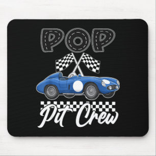 Race car birthday party racing family pop pit crew mouse pad
