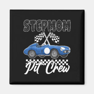 Race car birthday party racing family stepmom pit magnet