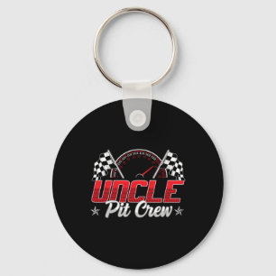 Race Car Birthday Party Racing Family Uncle Pit Cr Keychain