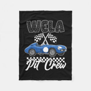 Race car birthday party racing family wela pit fleece blanket