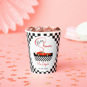 Race Car Boy Baby Shower   Little Racer Party Paper Cups