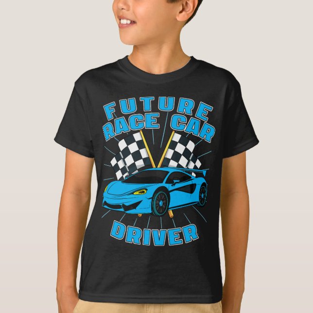 Race Car Boys Future Race Car Driver Back To Schoo T-Shirt (Front)