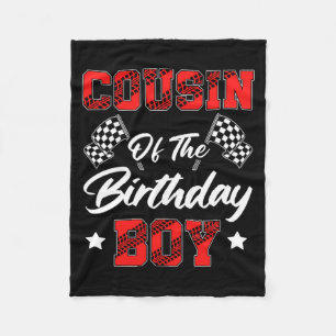 Race Car Cousin Of The Birthday Boy Racing Family Fleece Blanket