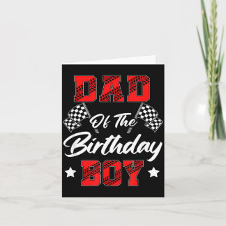 Race Car Dad Of The Birthday Boy Racing Family Pit Card