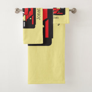 Race Car Design Bath Towel Set