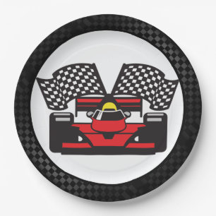 Race Car Design Paper Party Plate