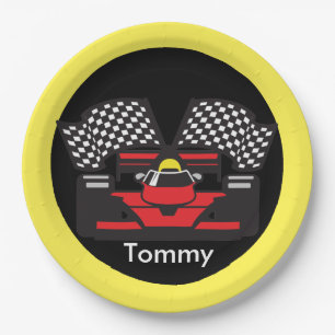 Race Car Design Paper Party Plate