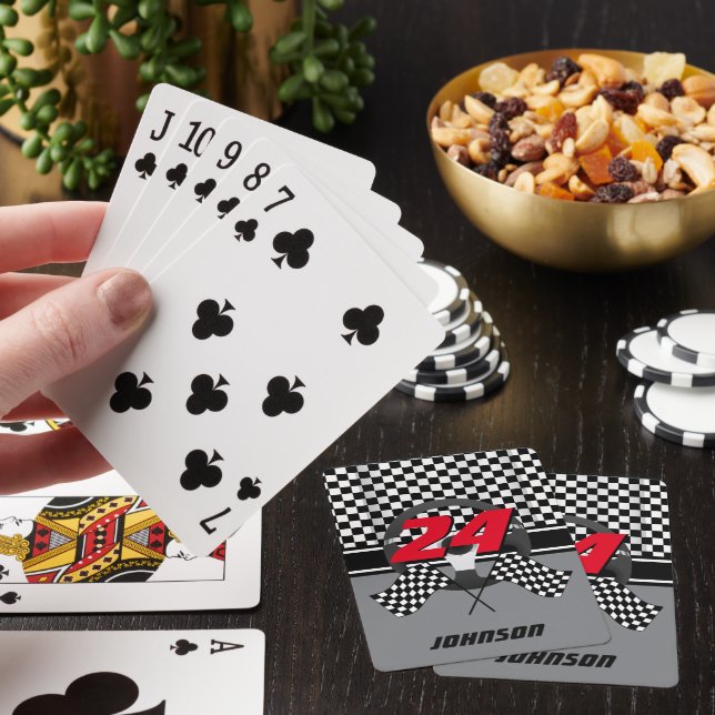 Race Car Design Playing Cards (In Situ)