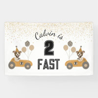 Race Car Dog Two Fast Birthday Party