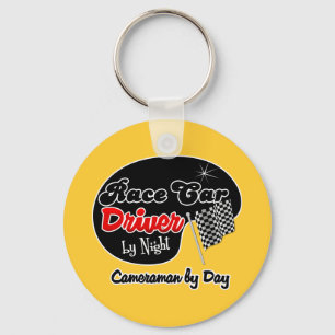 Race Car Driver by Night Cameraman by Day Keychain