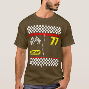Race Car Driver Costume Shirt For Halloween Boys M