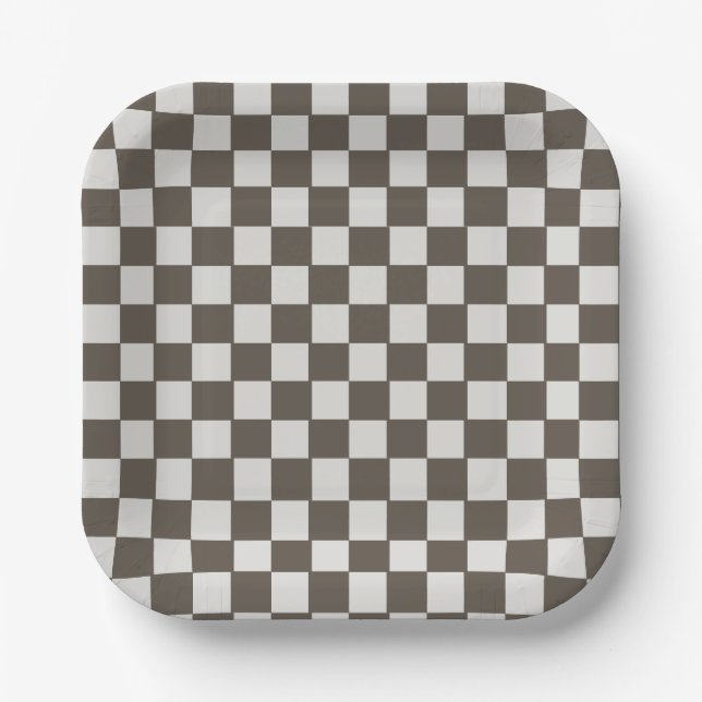Race Car flag check Birthday Napkins Paper Plate (Front)