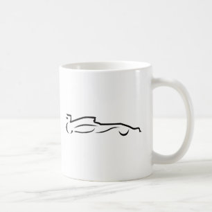 Race Car Line Drawing Silhouette Coffee Mug