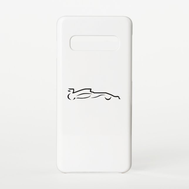 Race Car Line Drawing Silhouette Samsung Galaxy Case (Back)