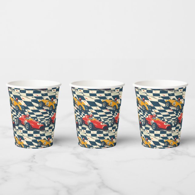 Race Car Paper Cups Birthday Party (Multi)
