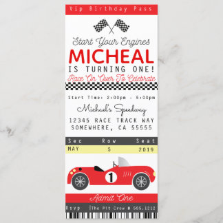 RACE CAR PARTY INVITE