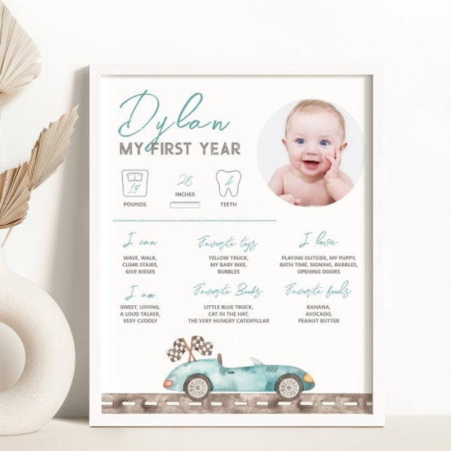 Race Car Photo Milestone Sign (Creator Uploaded)