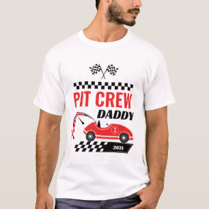Race car pit crew daddy racing birthday matching T-Shirt