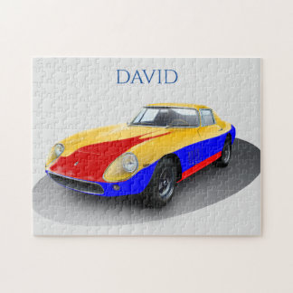 RACE CAR PUZZLE. Personalized name. Jigsaw Puzzle