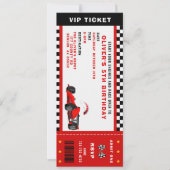 Race Car Racing Boy Birthday Party Ticket  Invitation (Front)