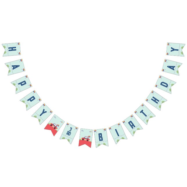 Race Car Racing Kid's Birthday Bunting Banner (All)