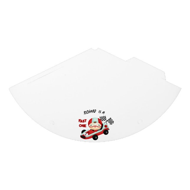 Race Car Racing Kid's Birthday Theme Party Hat (Front)