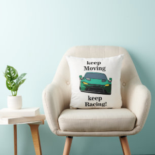 Race Car Racing Racer Boys Room Throw Pillow