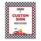 Race Car Racing Two Fast Boy Birthday Custom