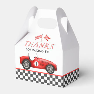 Race Car Red Racing Boy 1st Birthday Favor Box