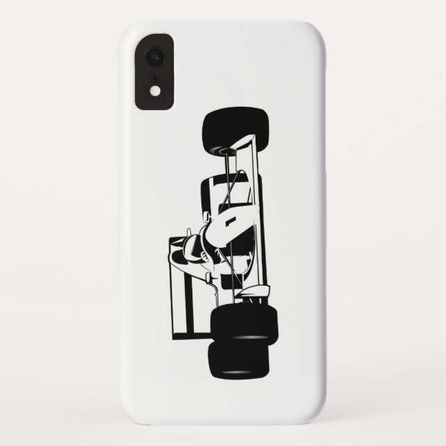 Race Car Silhouette black and white Case-Mate iPhone Case (Back)