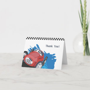 Race Car Thank You Card