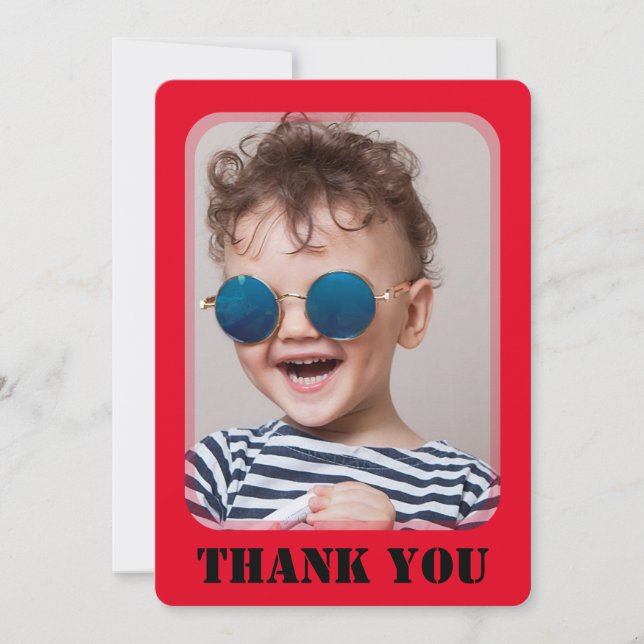 Race Car thank you photo card (Front)