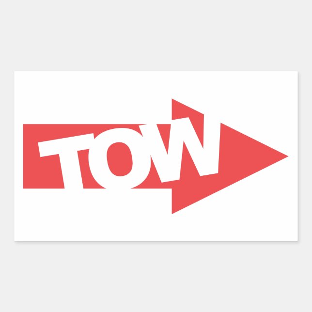 Race Car Tow Decal Sticker (Front)