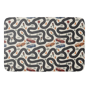 Race Car Track Bath Mat
