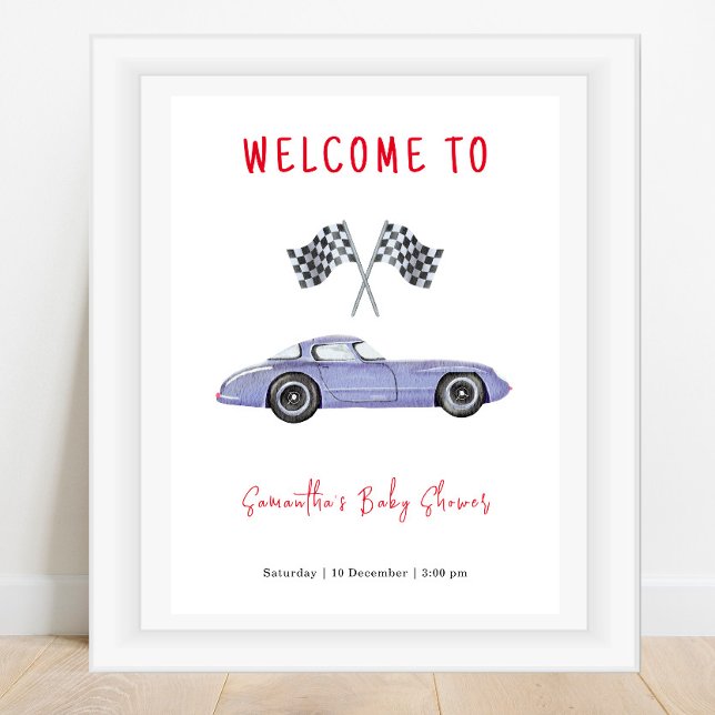 Race Car Welcome Baby Shower Poster (Creator Uploaded)