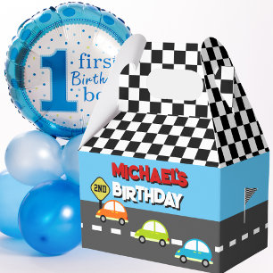 Race Cars Boy Birthday Party Favor Box