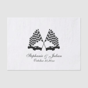 Race Cars Chequered Flag Tissue Paper