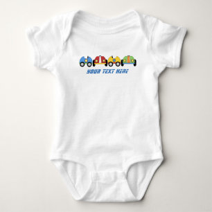 Race Cars Custom Baby Romper