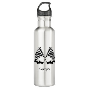 Race Cars Silver Personal  710 Ml Water Bottle