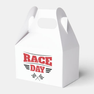 Race Day Chequered Flag Car Racing Favor Box